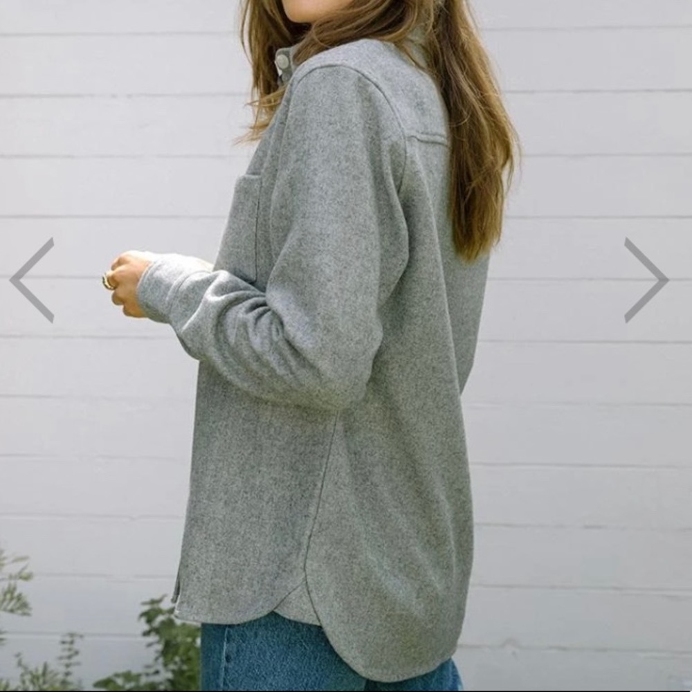 Tradlands WOOL BLEND SHIRT JACKET FOG Size Small